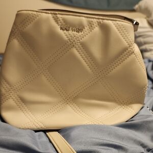 Nine West Ivory Quilted Crossbody Bag